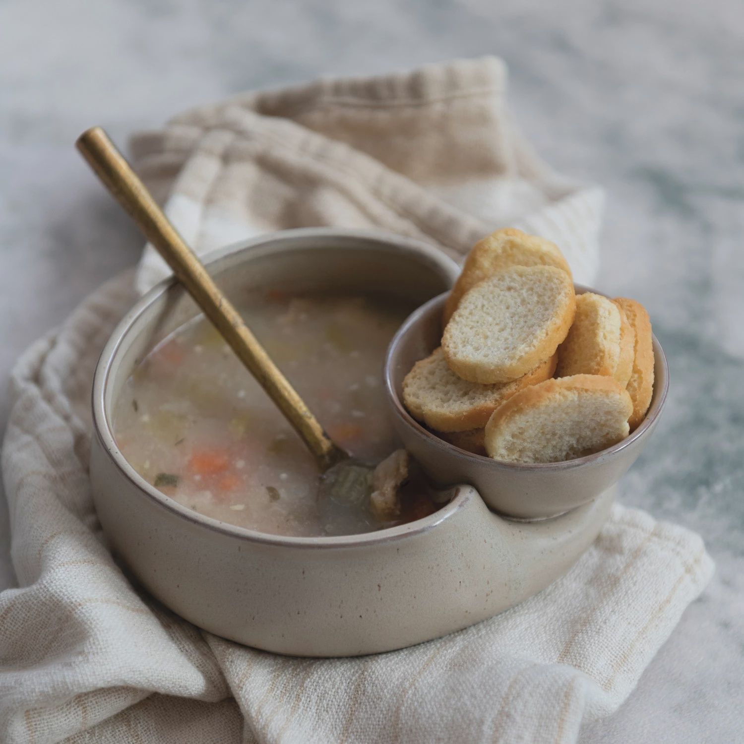 Stoneware Cracker &amp; Soup Bowl