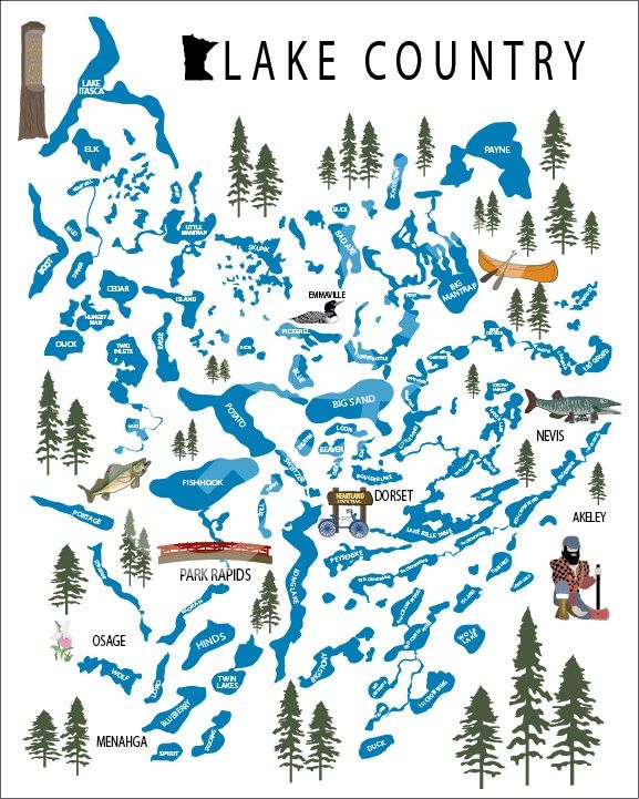 8x10 Many Lakes Print