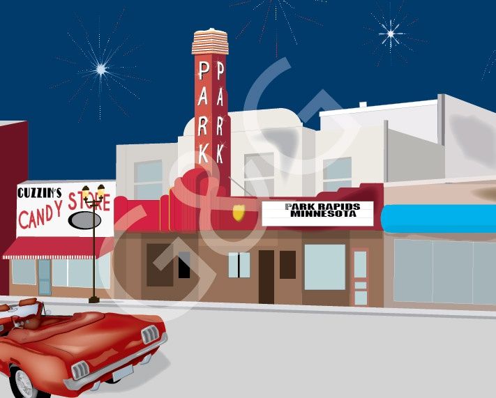 8x10 Downtown Park Rapids Print