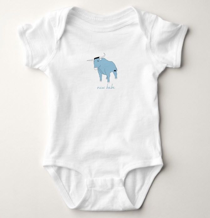 Onesie, Color: Blue, Size: NB