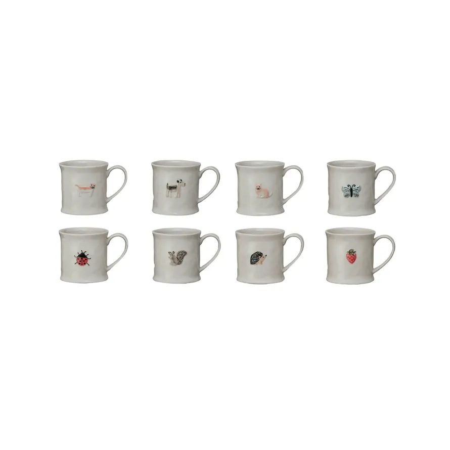 Embossed Stoneware Mug