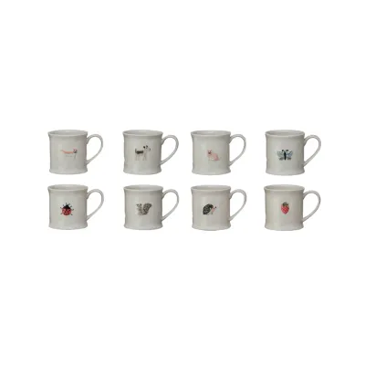 Embossed Stoneware Mug