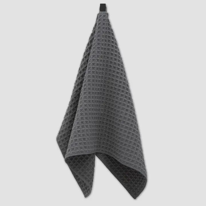 Waffle Hand Towel, Color: Charcoal