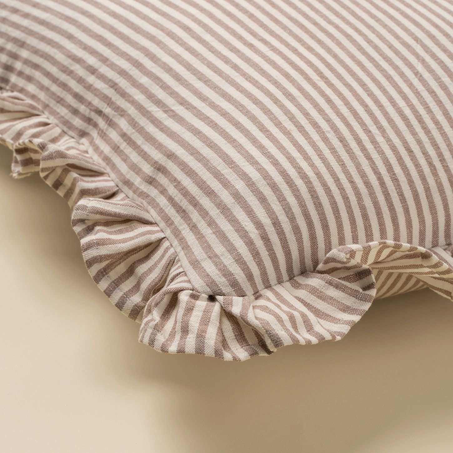 20x20 Ruffle Thin Stripe Pillow