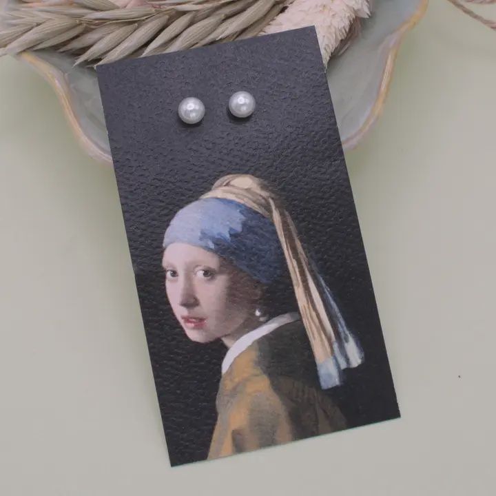 The Girl with A Pearl Post Earrings