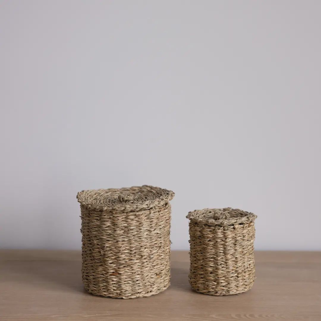 Woven Seagrass Canister Set