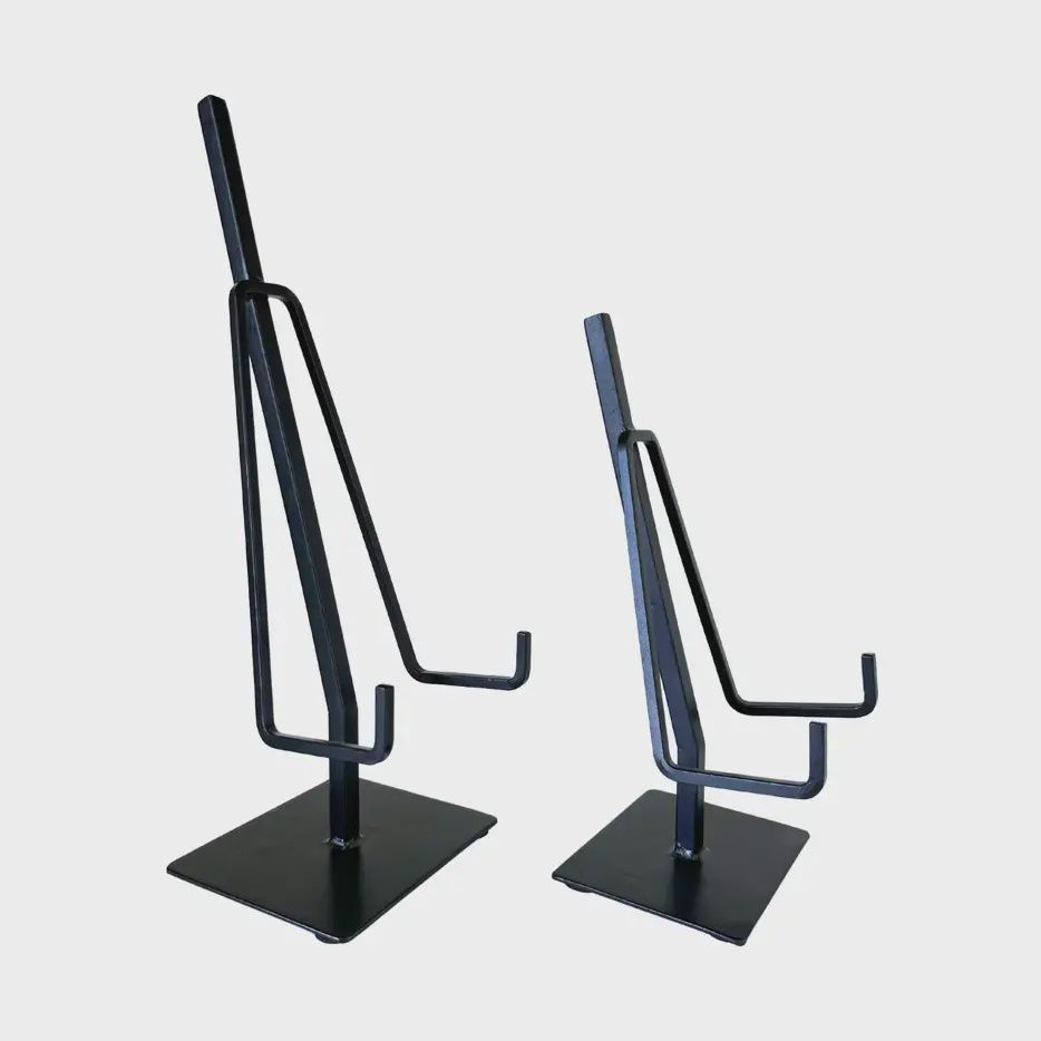 Easel Stand Dual Arm Black Iron 2 Pcs