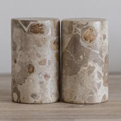 Chocolate Marble Salt & Pepper Shakers