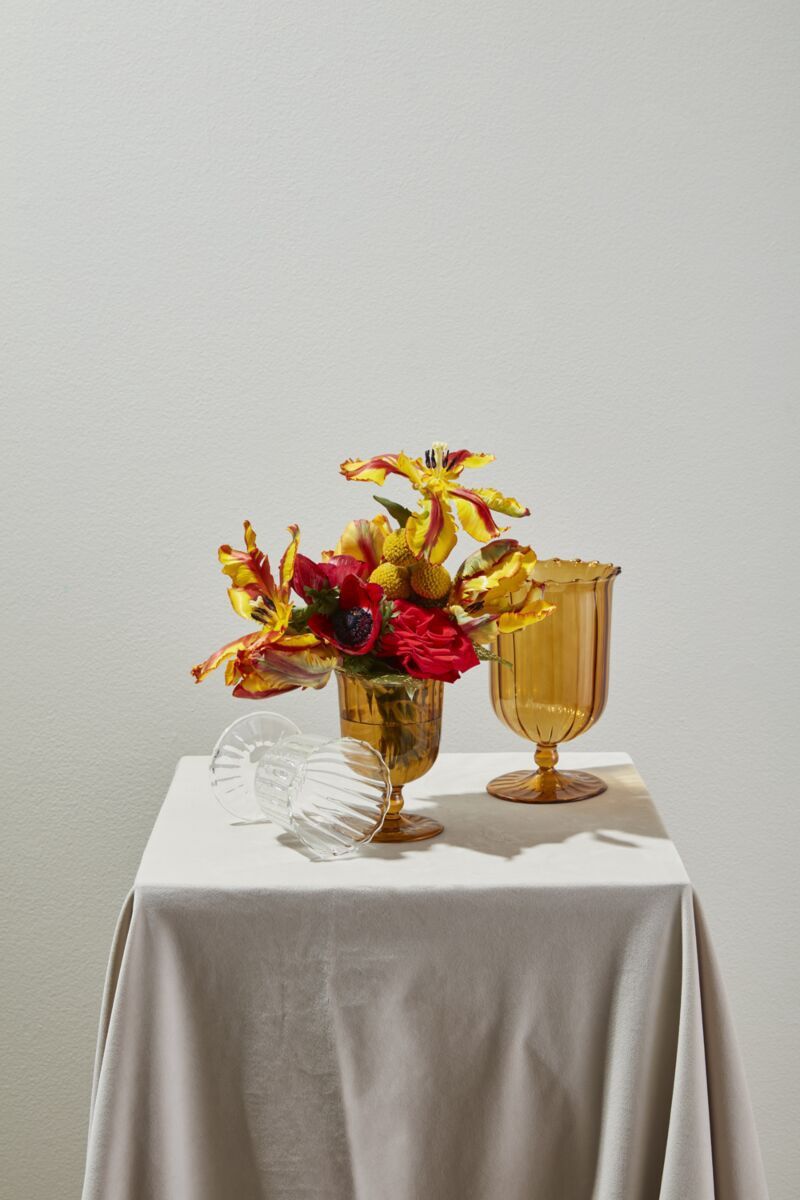 Amber Glass  Vase