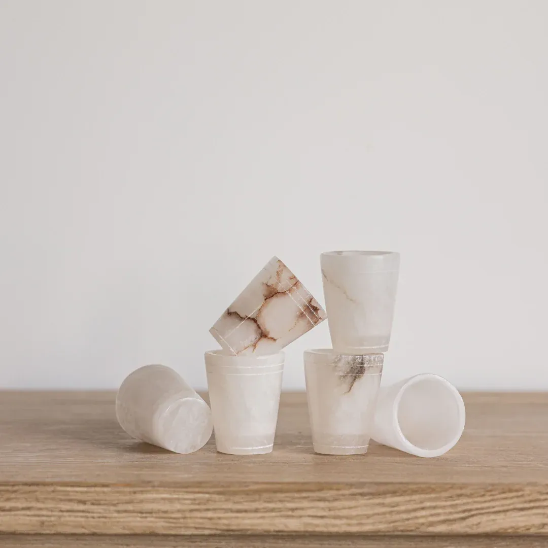 White Alabaster Shot Glass