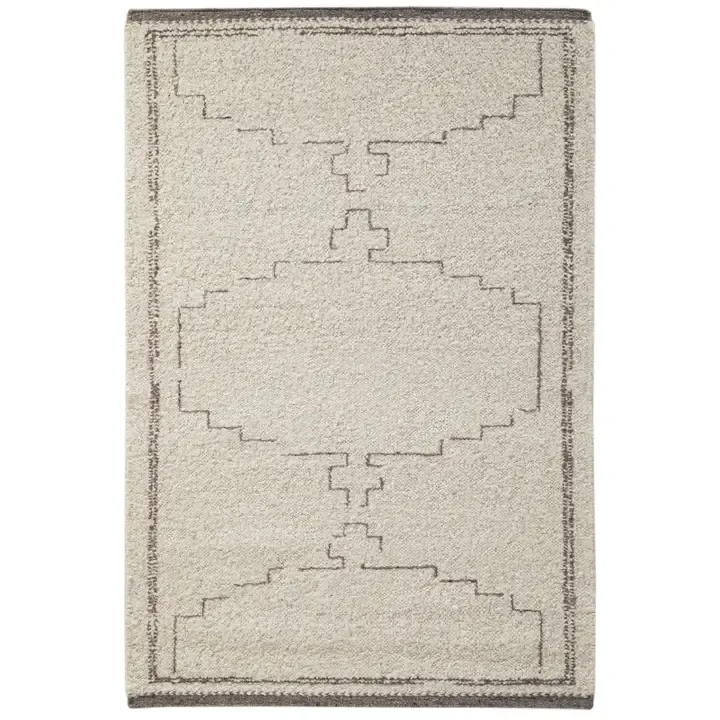 Farah Bicone Cream Geo Area Rug