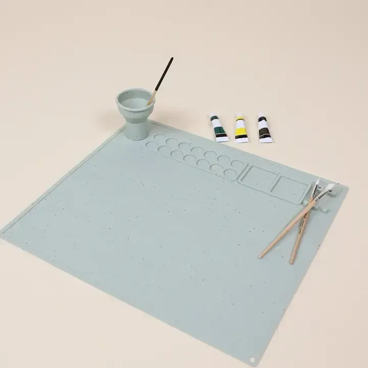Art Painting Silicone Placemat Seafoam