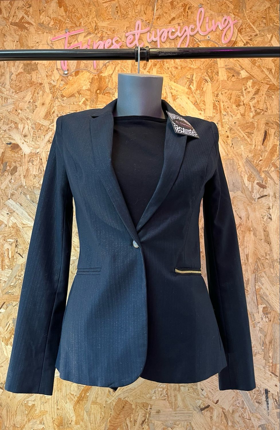 Veste blazer marine customisée