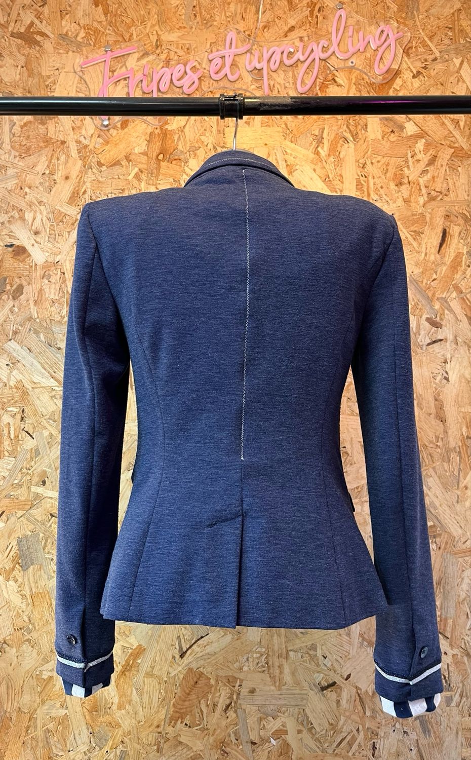 Veste blazer marine customisée