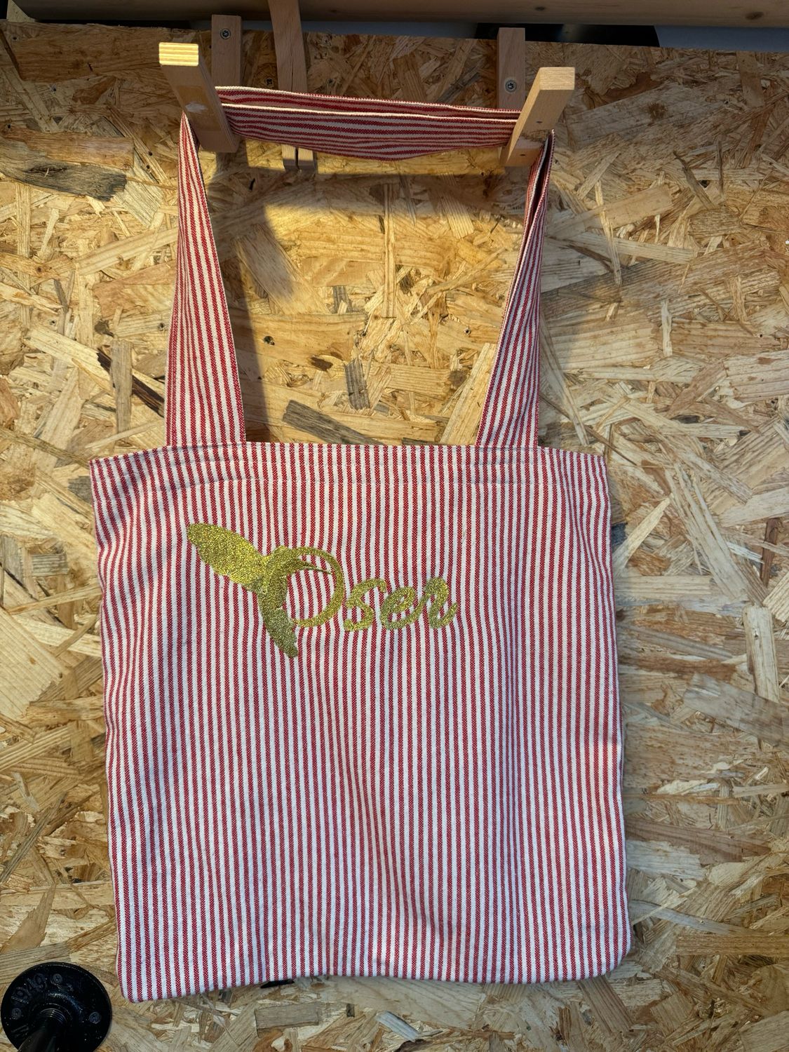Sac &quot;OSER&quot; - Esprit marinière rouge &amp; allure chic
