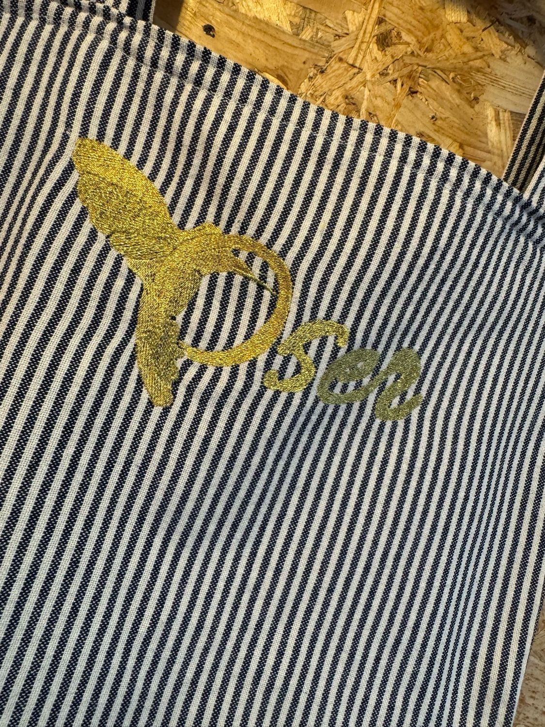 Sac "OSER" - Esprit marinière bleue &amp; allure chic