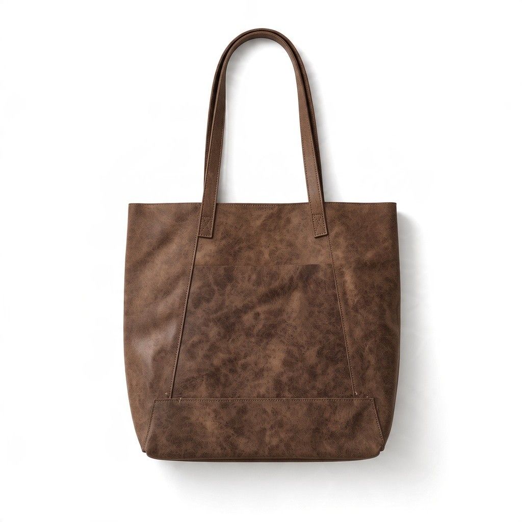 Sac cabas cuir taupe
