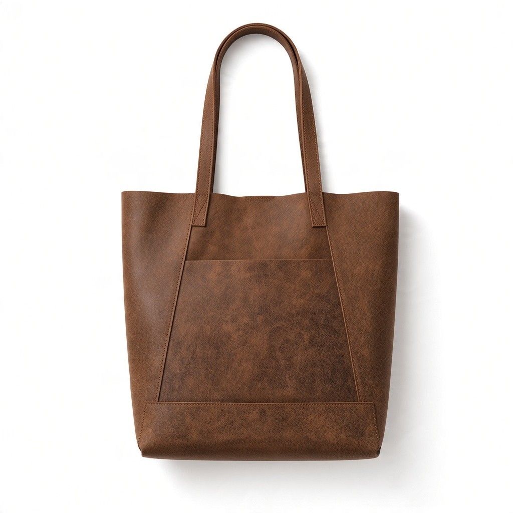 Sac cabas cuir marron