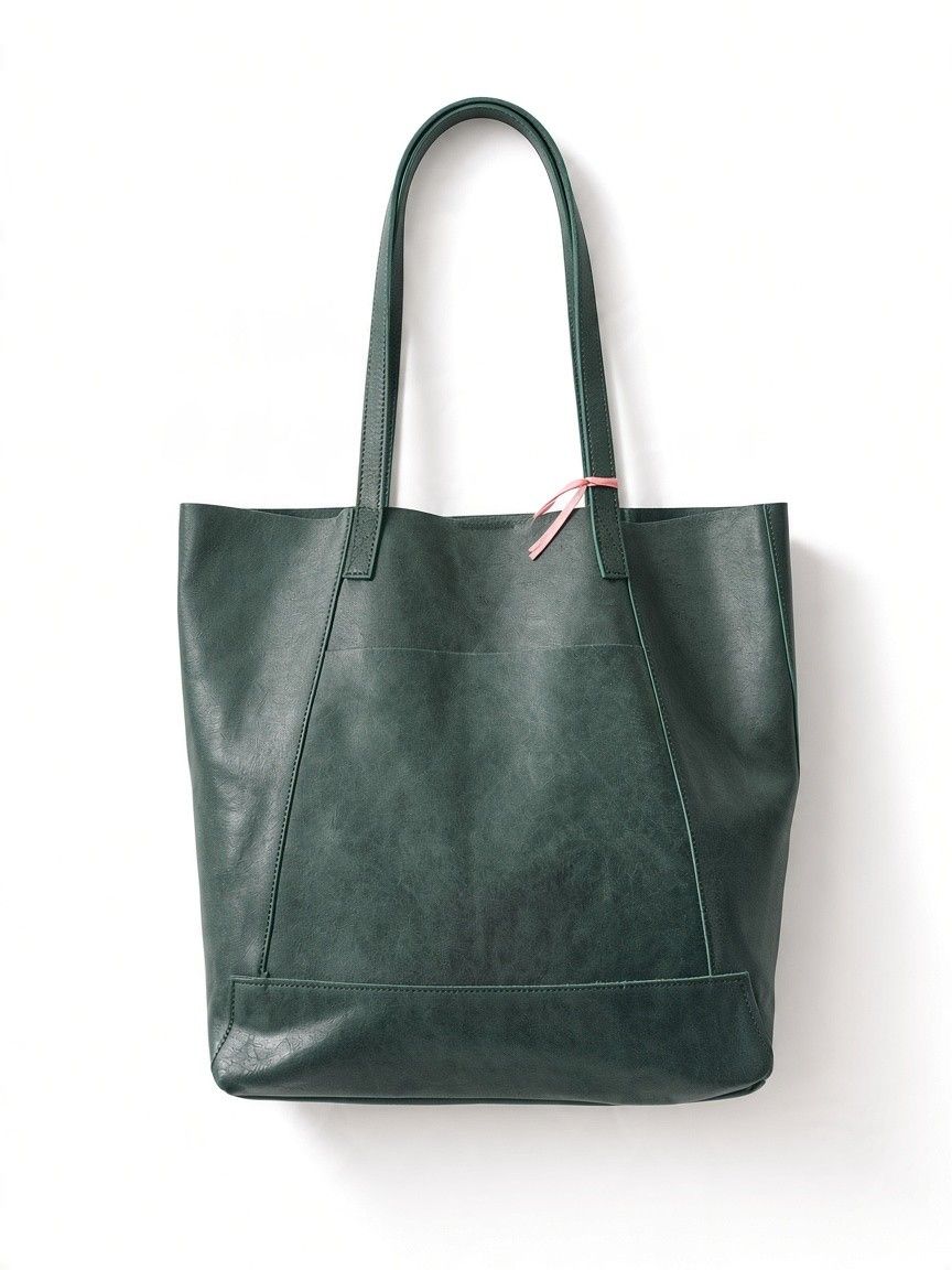 Sac cabas cuir vert