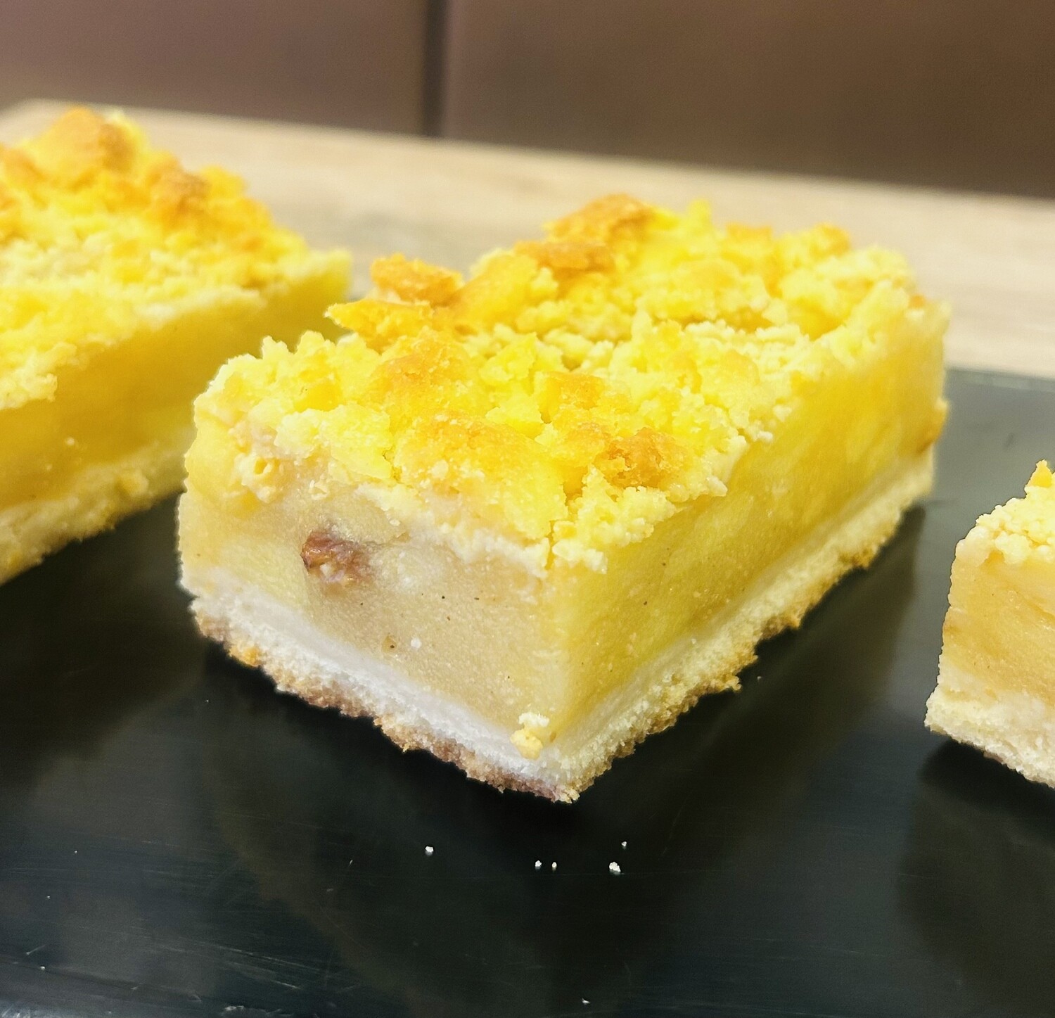 Apfelschnitte mir Streusel