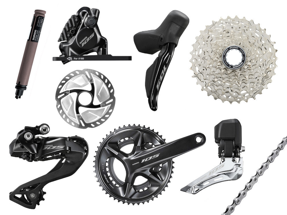 SHIMANO 105 Di2 R7170 Complete Group 2x12 | Crank Lenght 172,5 mm