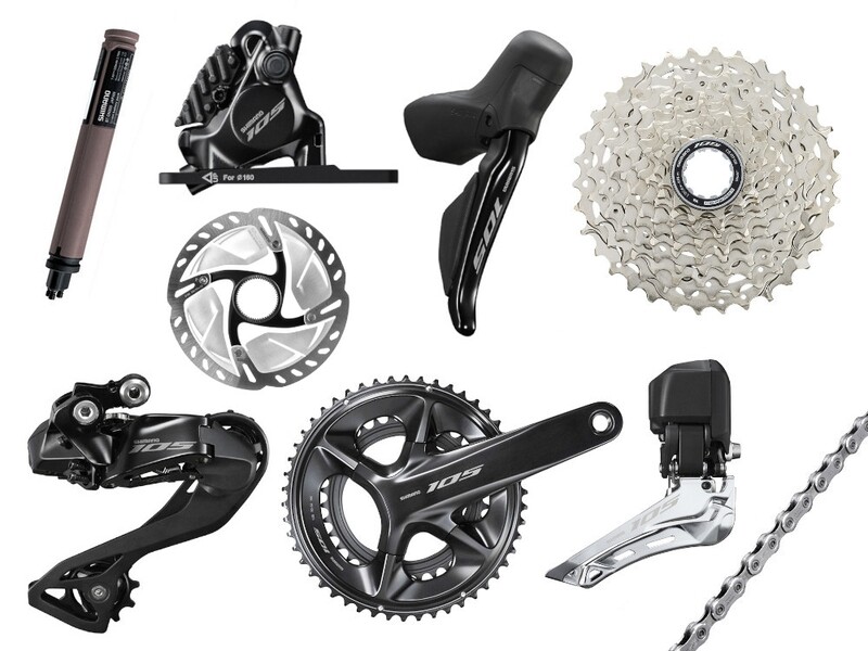 SHIMANO 105 Di2 R7170 Complete Group 2x12 | Crank Lenght 172,5 mm