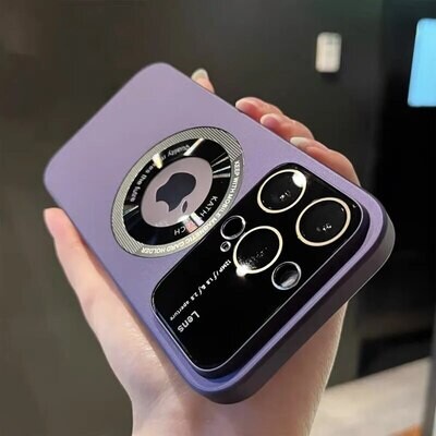 Magnetic Magsafe Wireless Charging Phone Case For iPhone 14 13 12 15 Pro Max Logo Hole Camera Portection Cellphone Cover Funda