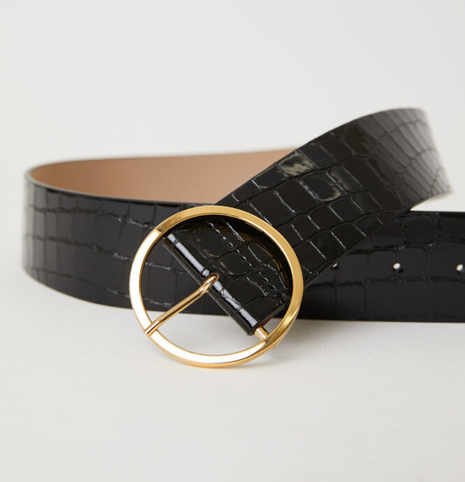 B-Belt Molly Croco Luster Leather Belt