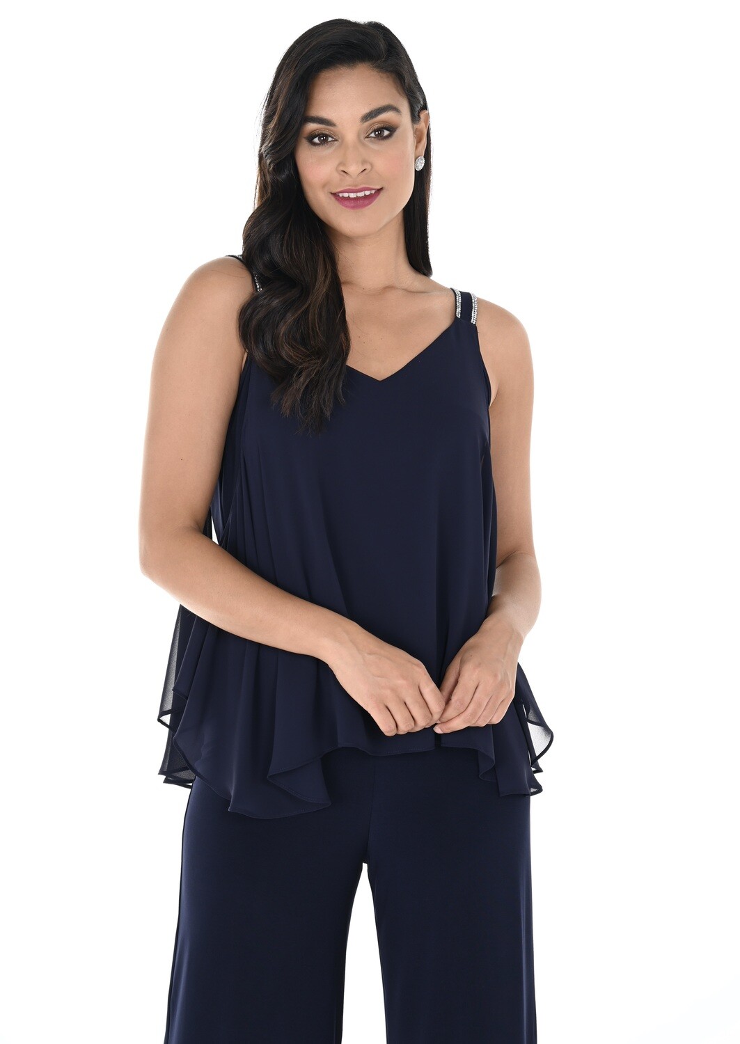 Lyman Tank with Mesh Off Shoulder Sleeve Top