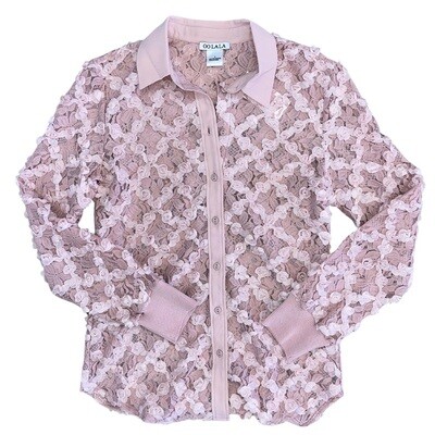 OOLALA Rose Lace Shirt