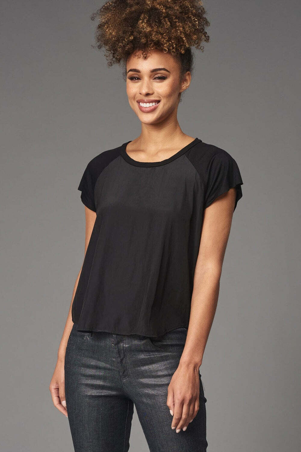 Lola &amp; Sophie Cap Sleeve Baseball Tee