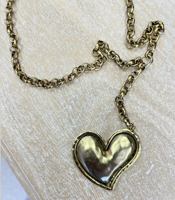 Yochi Heart Necklace Gold