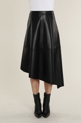 Dolce Cabo Faux Leather Asymmetrical Skirt