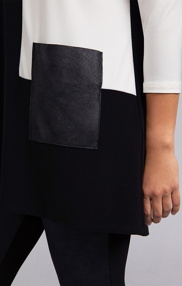 Sympli Colour Block Patch Pocket Tunic