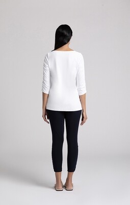 Sympli Revelry Top with Ruched Sleeve