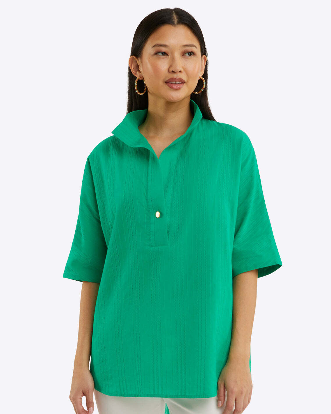 Draper James Logan Top in Cotton Dobby