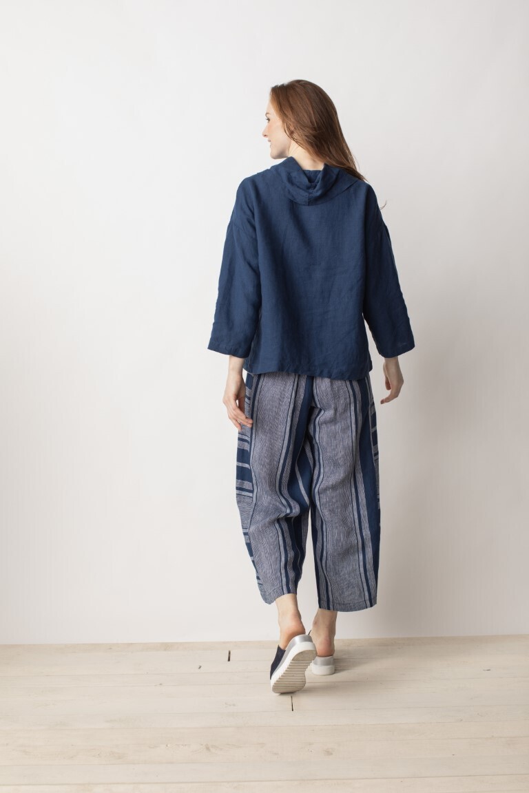 Liv by Habitat Navy Striped Linen Pant