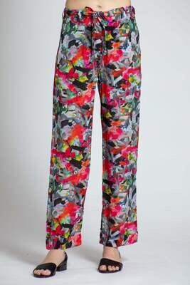 APNY Abstract Multicolor Print - Pull-on Pant
