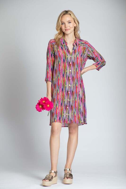 APNY Colour Play Print - Shirt Dress