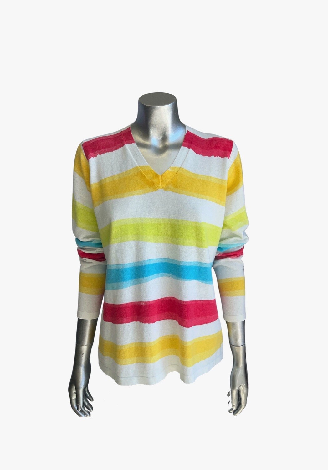 Jenvie Multi Colored Striped Sweater