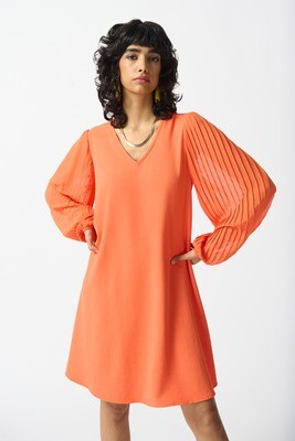 Joseph Ribkoff Woven And Chiffon A-Line Dress
