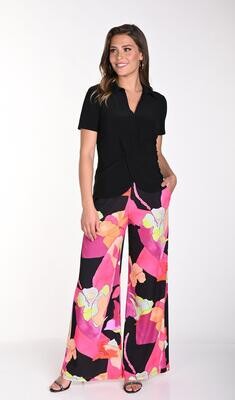 Frank Lyman Flower Power Wide Leg Trousers