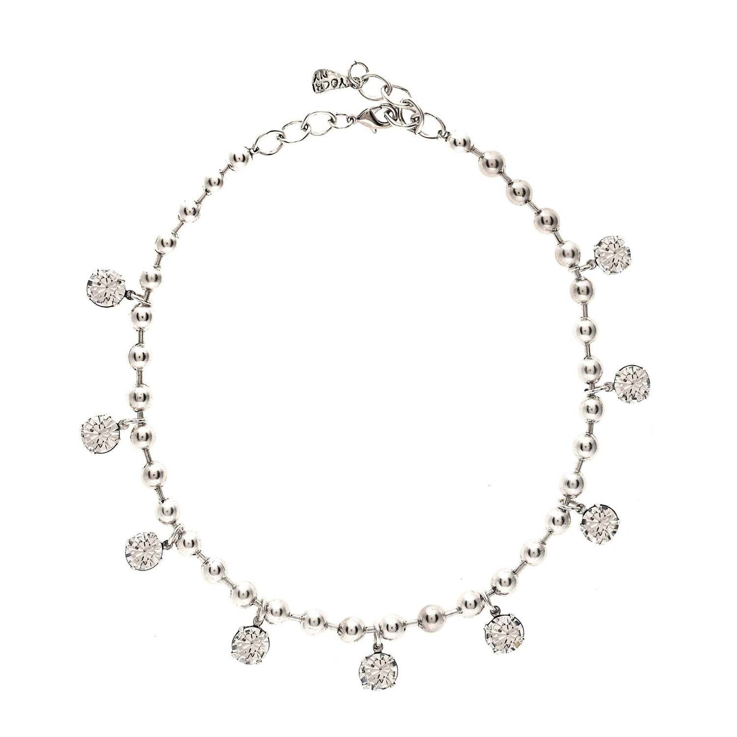 Yochi Silver Necklace with Studs The Emery