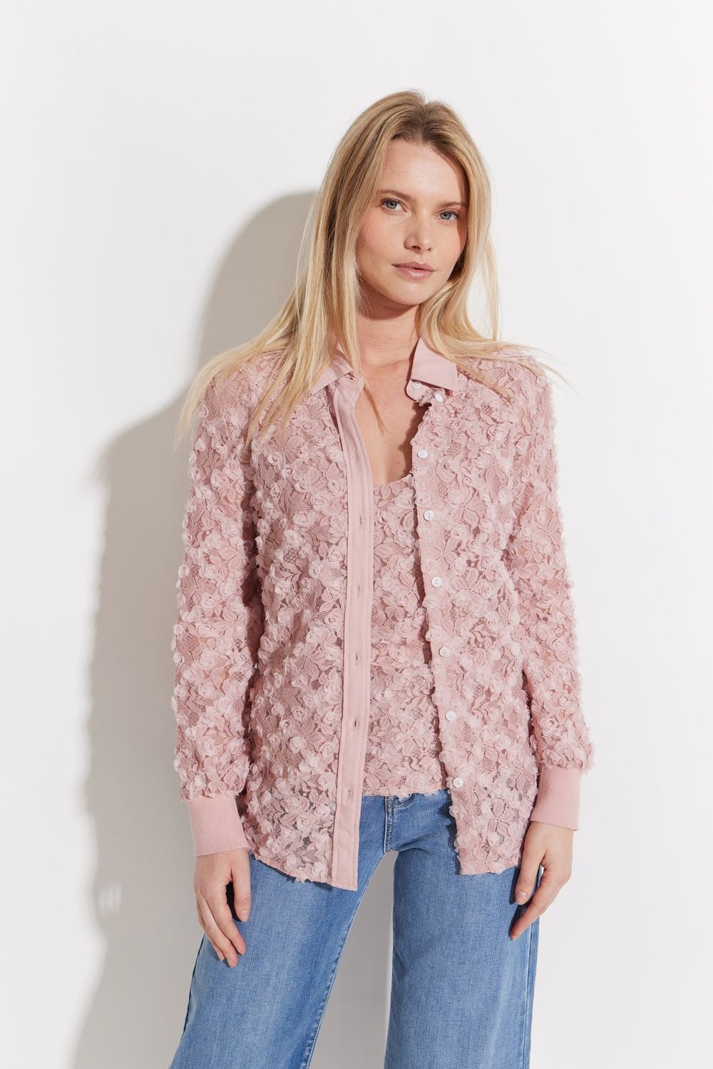 OOLALA Rose Detail Tank Top