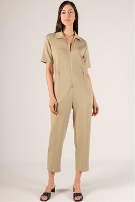 Before You Collection P. CILL Butter Modal Zip Up Jumpsuit