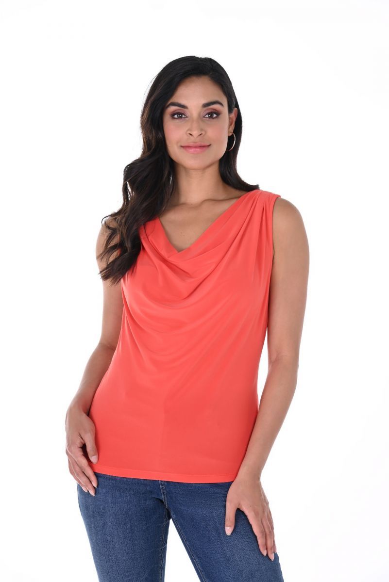 Frank Lyman Orange Sleeveless Top