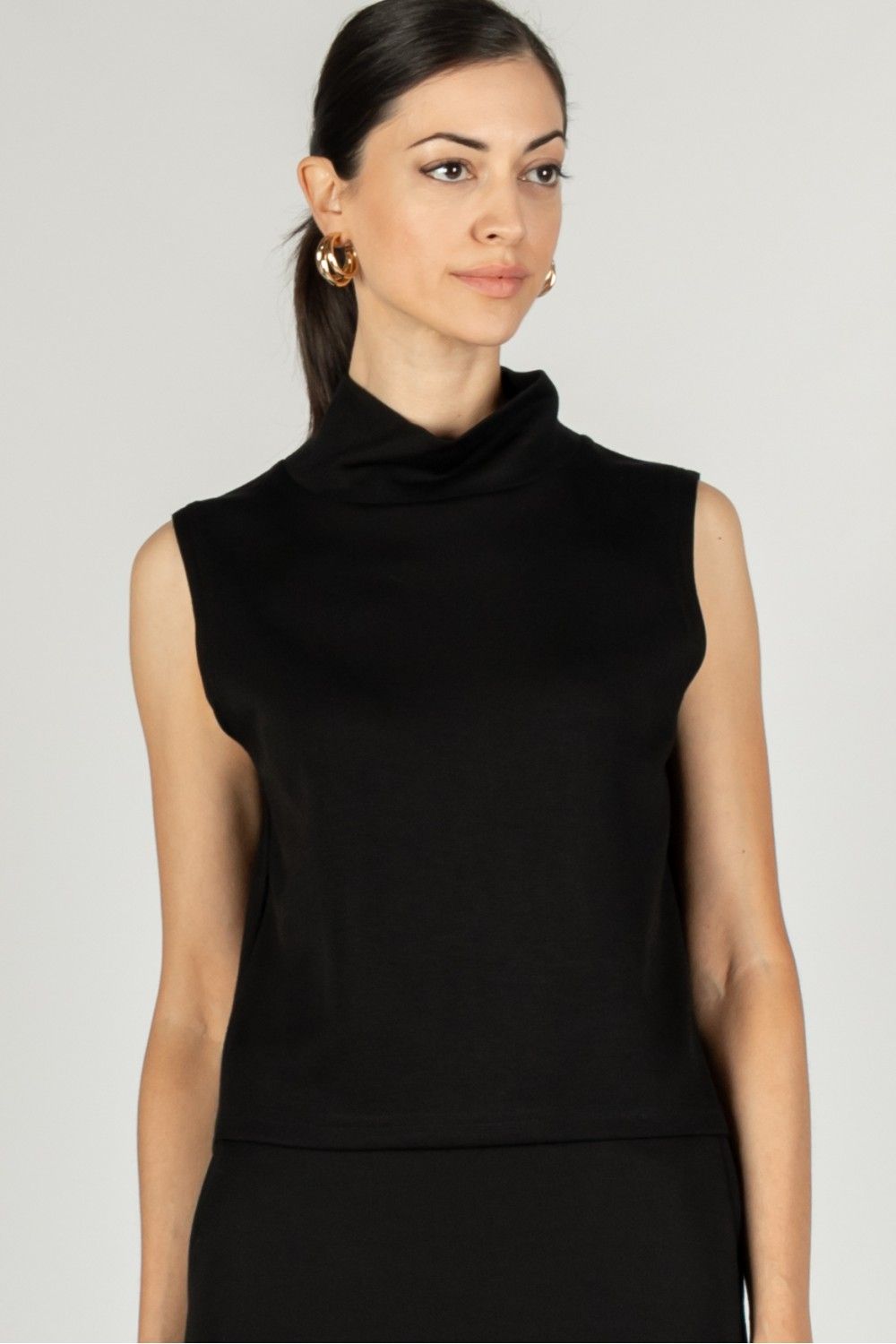 Before You P. CILL Butter Modal Cowl Neck Sleeveless Top