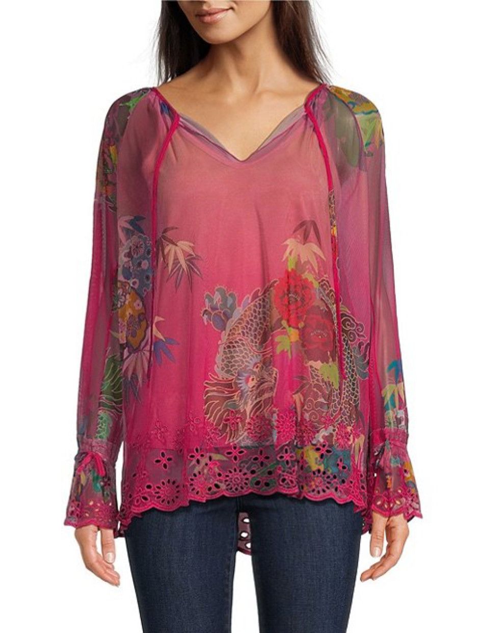 Johnny Was Mazzy Peasant Blouse