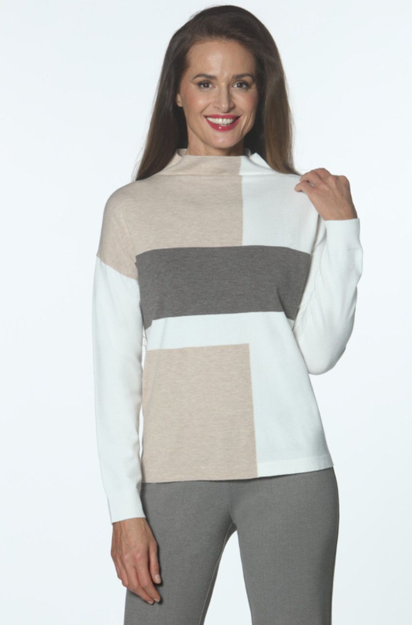 Jenvie Block Design Sweater