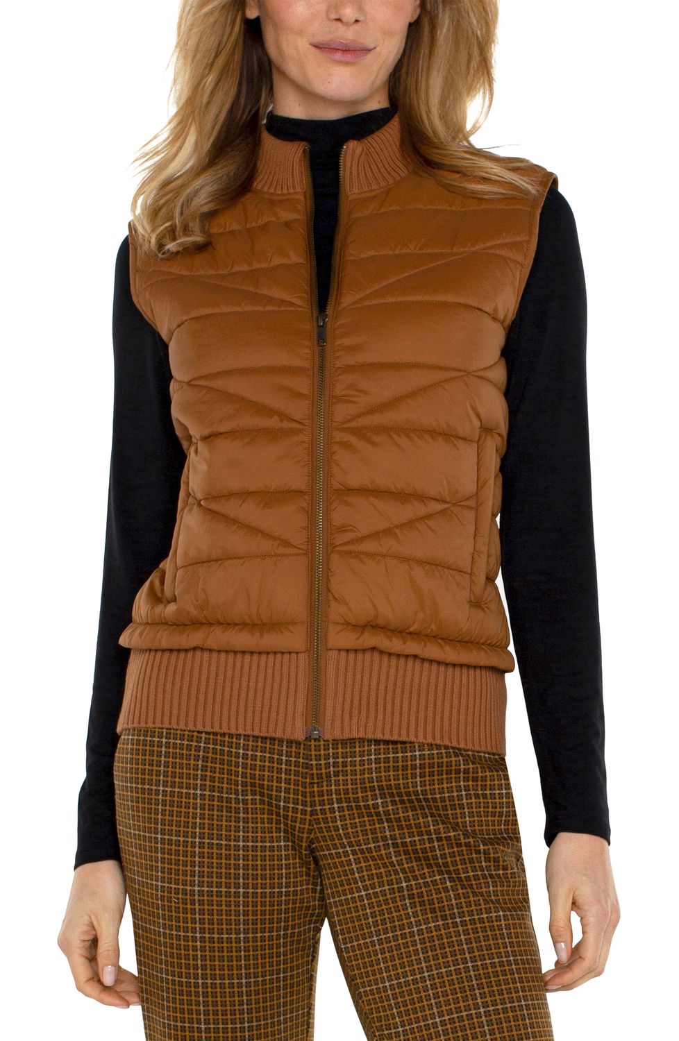 Liverpool Quilted Front Zip Vest